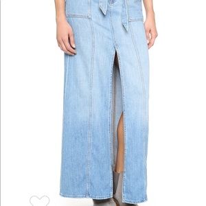 7 for all mankind denim long skirt size 25